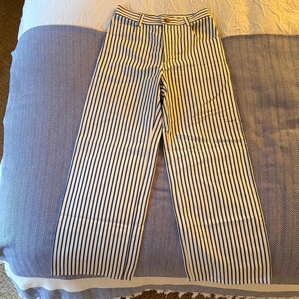 Striped Navy and White Pants by Rachel Comey